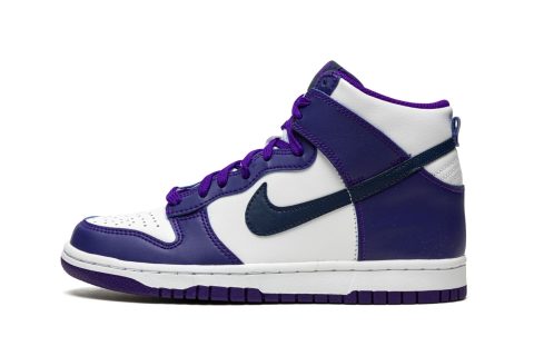 Nike Kids Dunk High Gs "electro Purple Midnght Navy"