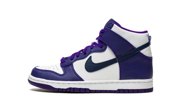 Nike Kids Dunk High Gs "electro Purple Midnght Navy"