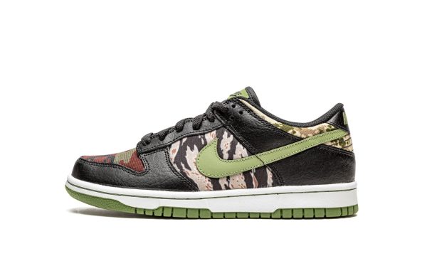 Nike Kids Dunk Low Gs "black Multi-camo"