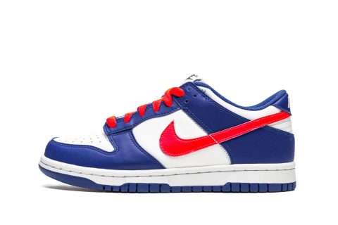 Nike Kids Dunk Low Gs "bright Crimson / Game Royal"