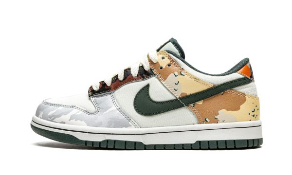 Nike Kids Dunk Low Gs "sail Multi-camo"