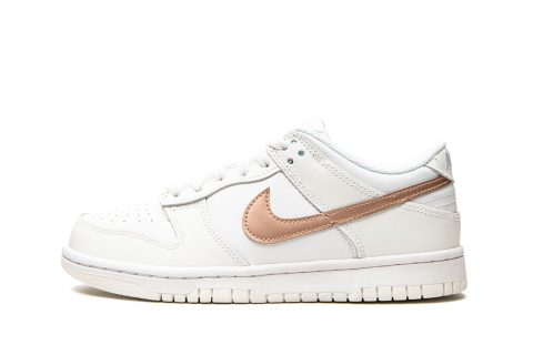 Nike Kids Dunk Low Gs "white / Metallic Red Bronze"