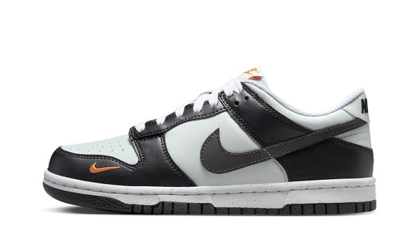 Nike Kids Dunk Low Next Nature Gs "black Bright Mandarin"