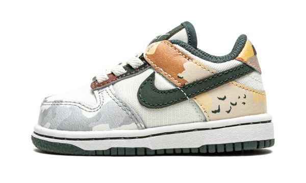 Nike Kids Dunk Low Td "sail Multi-camo"