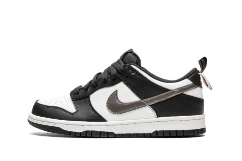 Nike Kids Dunk Low "black White Metallic"