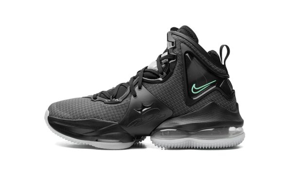 Nike Kids Lebron 19 Gs "black Green Glow"