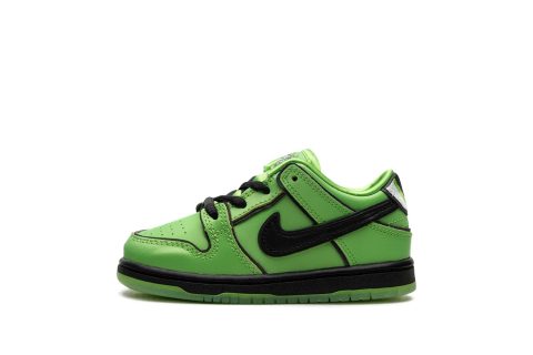 Nike Kids Sb Dunk Low Td "powerpuff Girls - Buttercup"