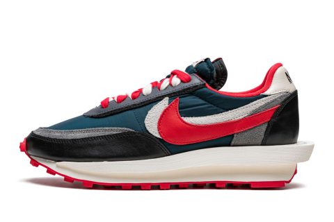 Nike Ldwaffle "undercover X Sacai - Midnight Spruce University Red"