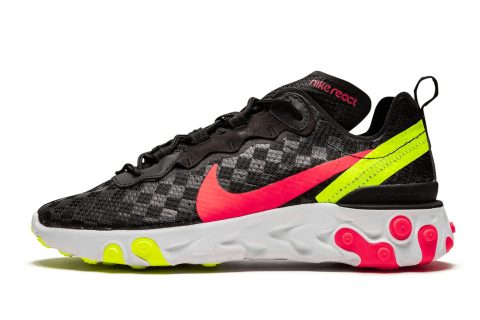 Nike React Element 55 "black - Flash Crimson"