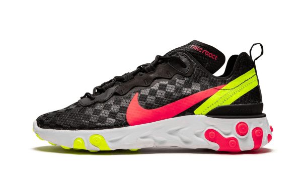 Nike React Element 55 "black - Flash Crimson"