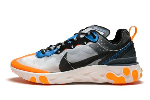 Nike React Element 87 Wolf Grey / Black-thunder Blue