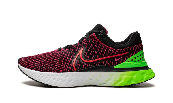 Nike React Infinity Run Flyknit 3 Black / Siren Red-green Strike