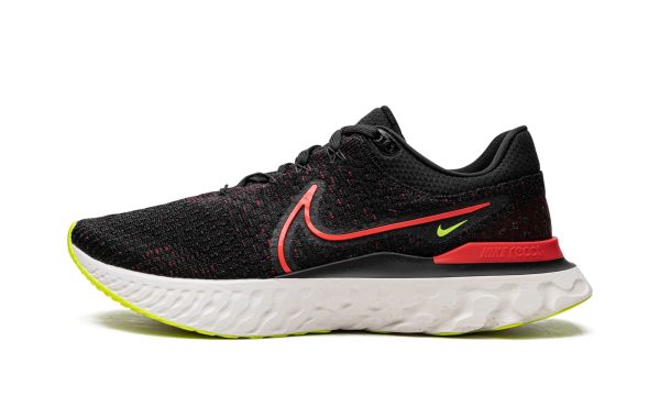 Nike React Infinity Run Flyknit 3 Black / Siren Red-ream Red-volt