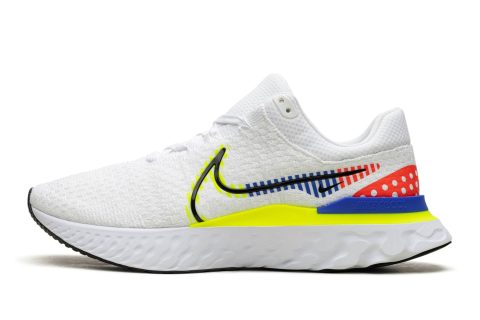 Nike React Infinity Run Flyknit 3 Premium "white Racer Blue Volt"