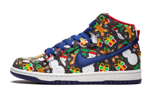 Nike Sb Dunk High Trd Qs "ugly Christmas Sweater"