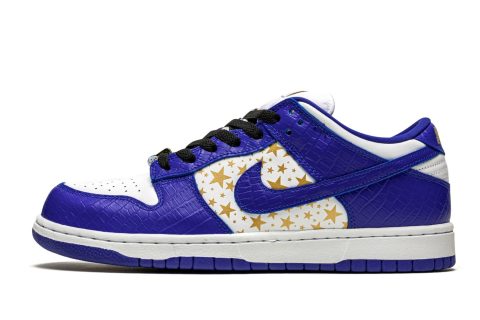 Nike Sb Dunk Low "supreme - Stars - Hyper Blue"