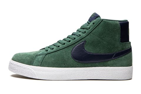 Nike Sb Zoom Blazer Mid Noble Green / Midnight Navy-nobl