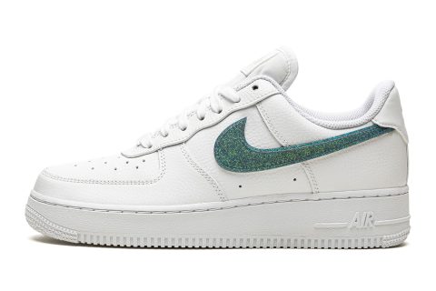 Nike W Air Force 1 '07 Ess "glitter Swoosh - Celery"