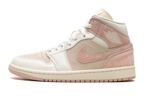 Air Jordan 1 Mid Se Wmns "coconut Milk / Legend Pink"