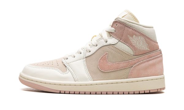 Air Jordan 1 Mid Se Wmns "coconut Milk / Legend Pink"