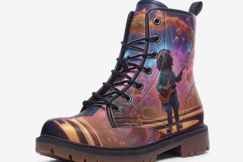 Shoes Fashion Hippie Guitarist Leather Lightweight Boots For Hippies