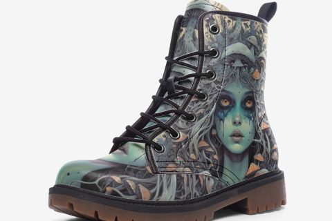 Scary Mushroom Queen: The Ultimate Hippie Style Leather Boots