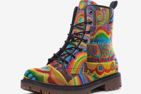 Shoes Fashion' Abstract Cake Leather Lightweight Boots: Perfect For Hippy Style