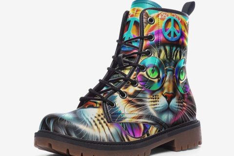 Shoes Fashion: Cat Lover's Hippie Style Leather Boots