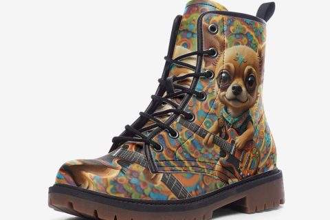 Chihuahua The Guitarist: Leather Lightweight Boots For Boho Hippies