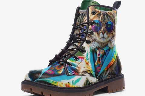 Cool Cat In Sunglasses: The Ultimate Hippie Leather Lightweight Boots