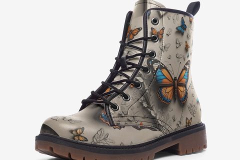 Shoes Fashion: Gothic Butterflies Art Hippie Boots