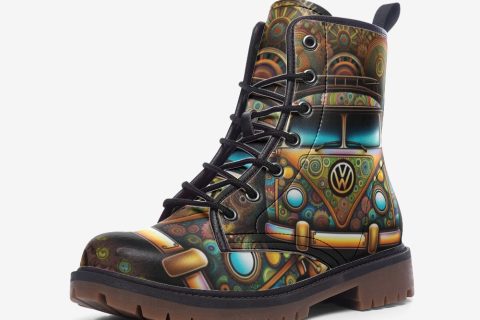 Shoes Fashion Groovy Hippie Van Casual Leather Lightweight Boots For Hippies