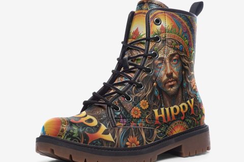 Shoes Fashion' Hippie Guy Leather Boots For Free-spirited Style