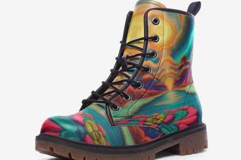 Shoes Fashion Illusion World: Unique Hippie Style Leather Lightweight Boots