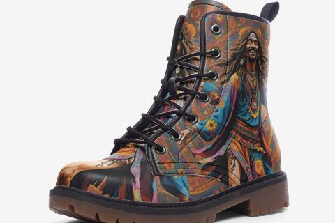 Shoes Fashion Joyful Hippie Guy Casual Leather Lightweight Boots For Hippies