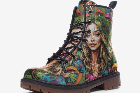 Shoes Fashion Nature Mother Art: Casual Leather Lightweight Boots For Hippies