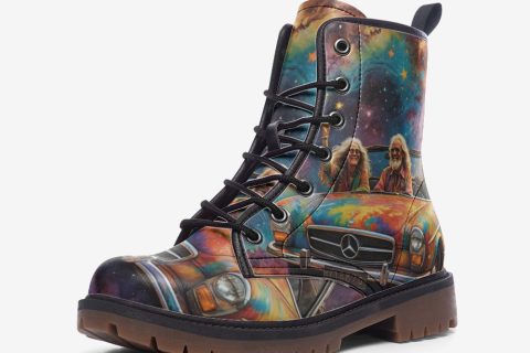 Shoes Fashion' Psychedelic Galaxy Casual Leather Lightweight Shoes For Hippies