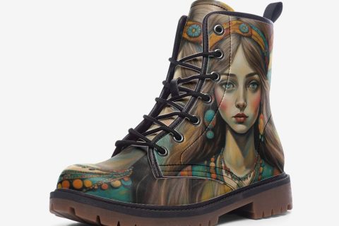 Shoes Fashion: Rosy Red Cheeks Boho Girl Casual Leather Lightweight Boots For Hippies