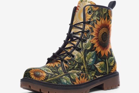 Step Into Happiness With Shoes Fashion' Sunflower Forest Hippie Boots