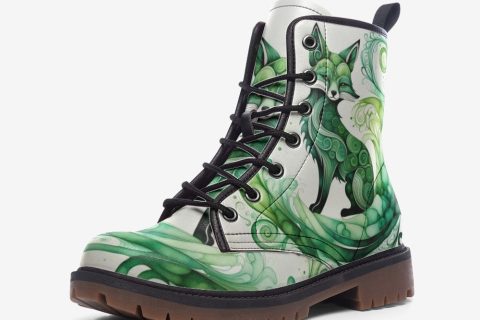 Shoes Fashion: Vibrant Green Fox Shoes For Hippies