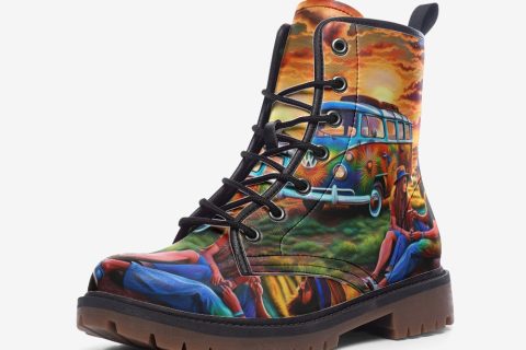 Stunning Sunset View: Casual Leather Lightweight Shoes For Hippies